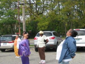 Senior exercises at South Side Community Coalition