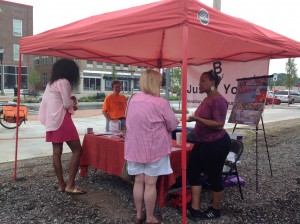 Just B Yoga was a participant in a local art festival sharing the art of yoga.