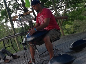 Jeremy Arndt performing this past weekend at Yoga Fest at Song of the Morning Ranch.